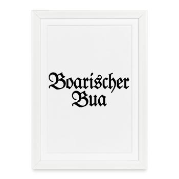Boarischer Bua - Ein Junge aus Bayern - Gerahmtes Poster (27 × 37 cm) - Weiß - Vorne