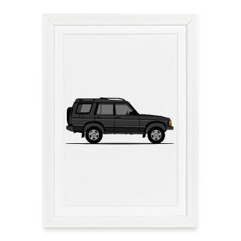Découverte 2 Noir - Affiche encadrée (27 × 37 cm) - blanc - Devant