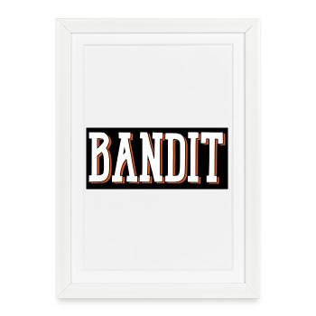 bandit voleur ganowe - Affiche encadrée (27 × 37 cm) - blanc - Devant