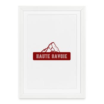 Haute Savoie Montagne - Affiche encadrée (27 × 37 cm) - blanc - Devant