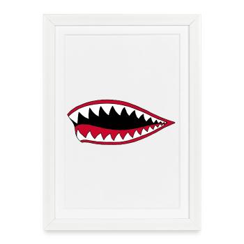Carnivore mouth - Framed poster (27 × 37 cm) - white - Front