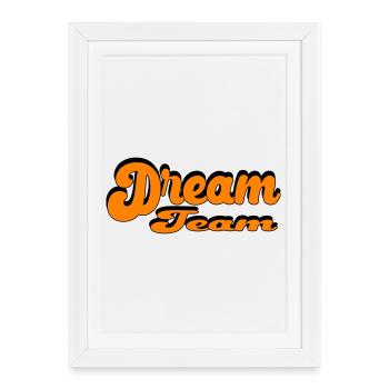 Dream Team Retro Style Design - Framed poster (27 × 37 cm) - white - Front