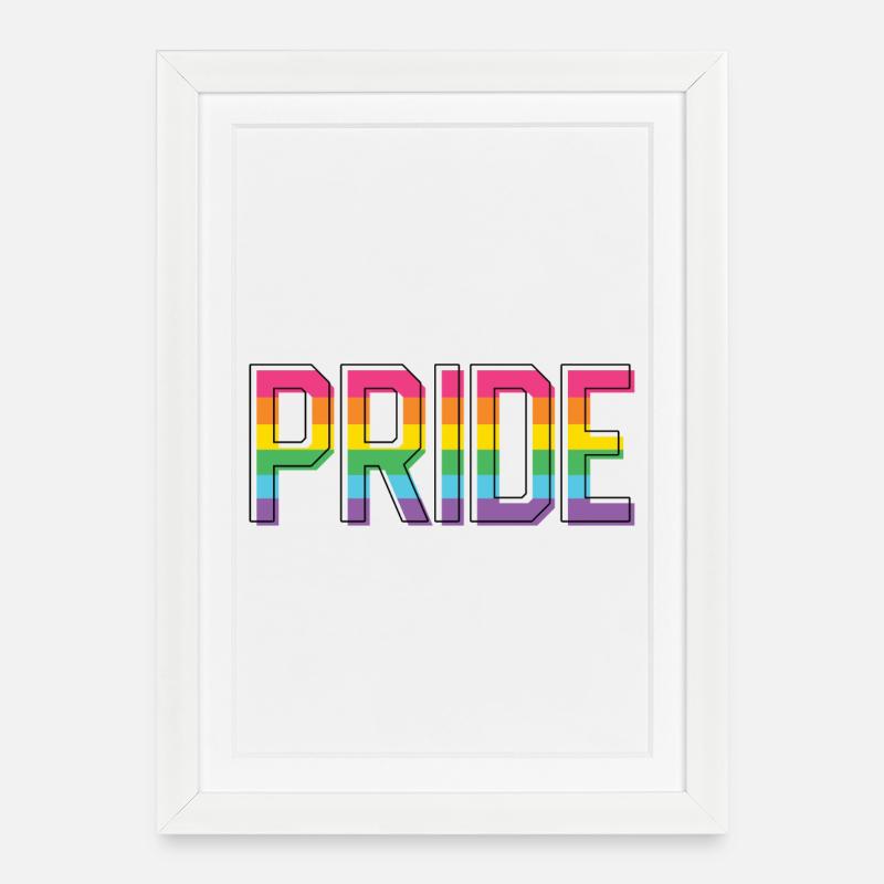 Pride Month LGBT - Pride! - Gerahmtes Poster (27 × 37 cm) - Weiß