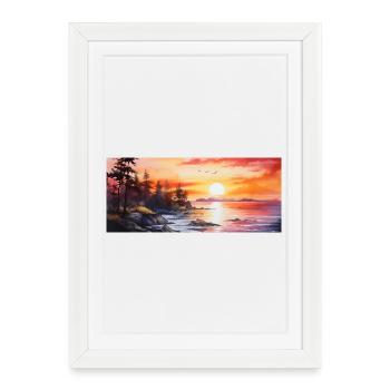 sunset - Framed poster (27 × 37 cm) - white - Front