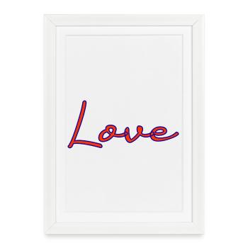 HEART. HEARTS. VALENTINE'S DAY. LOVE. LOVE. COUPLE. - Framed poster (27 × 37 cm) - white - Front