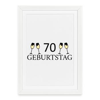 70th birthday 70 years - Framed poster (27 × 37 cm) - white - Front