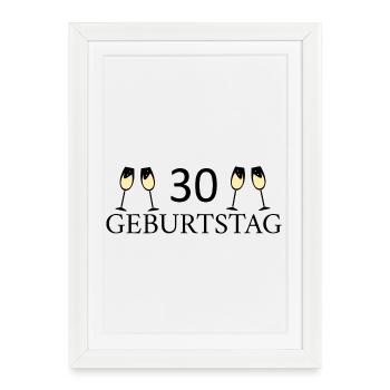 30th Birthday 30 Years - Framed poster (27 × 37 cm) - white - Front