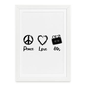 I love the 80s - Framed poster (27 × 37 cm) - white - Front