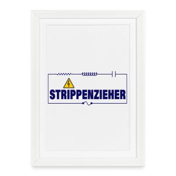 STRIPPENZIEHER - Gerahmtes Poster (27 × 37 cm) - Weiß - Vorne