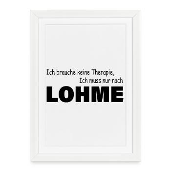 Therapie LOHME - Gerahmtes Poster (27 × 37 cm) - Weiß - Vorne