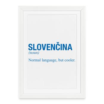 SLOVENCINA Slovaquie Slovaquie - Affiche encadrée (27 × 37 cm) - blanc - Devant