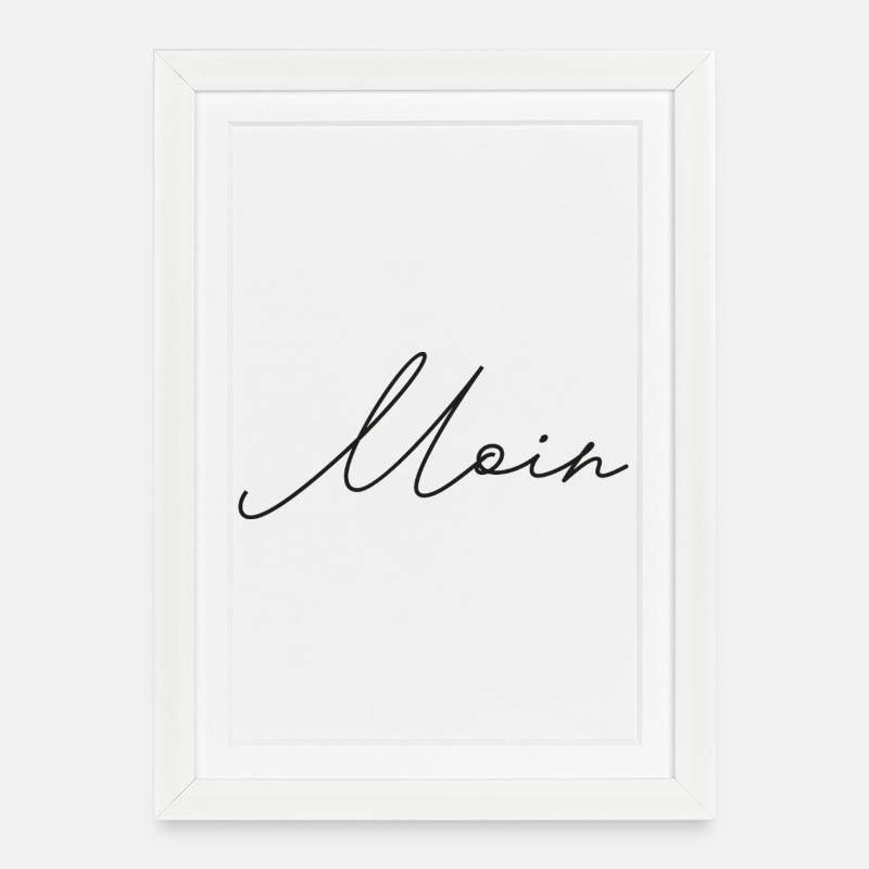 Moin – Black is Back! - Framed poster (27 × 37 cm) - white