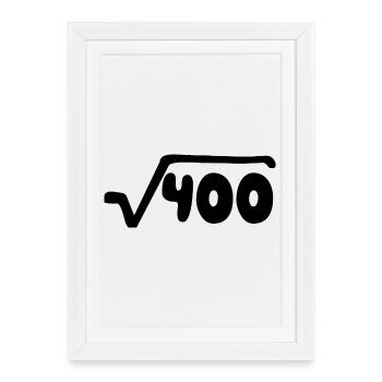 20e anniversaire - Anniversaire - Affiche encadrée (27 × 37 cm) - blanc - Devant