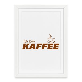 J’adore le café - Affiche encadrée (27 × 37 cm) - blanc - Devant