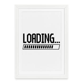 Loading - Framed poster (27 × 37 cm) - white - Front