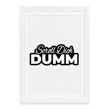 Faites défiler votre stupide typo imprimer - Affiche encadrée (27 × 37 cm) - blanc - Devant