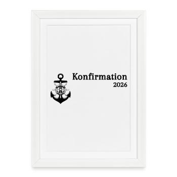 Confirmation 2026 Faith Christian Anchor Rudder - Framed poster (27 × 37 cm) - white - Front
