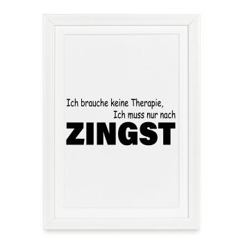 Therapie ZINGST - Gerahmtes Poster (27 × 37 cm) - Weiß - Vorne