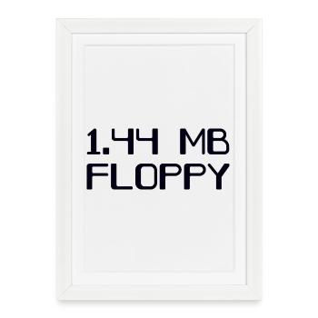 Disquette Stockage des années 90 - Affiche encadrée (27 × 37 cm) - blanc - Devant
