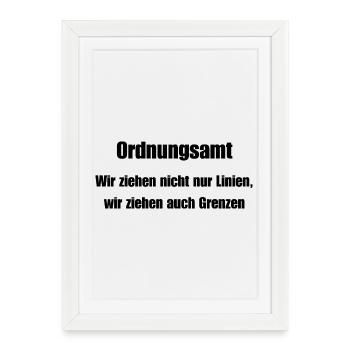 Bureau de l’ordre public Grenzenzieher - Affiche encadrée (27 × 37 cm) - blanc - Devant