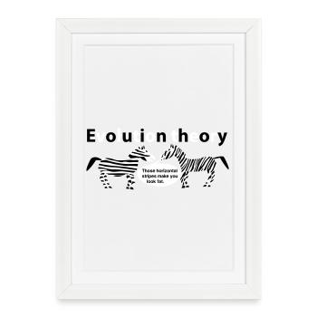 Zèbres de la théorie de l’évolution - Affiche encadrée (27 × 37 cm) - blanc - Devant