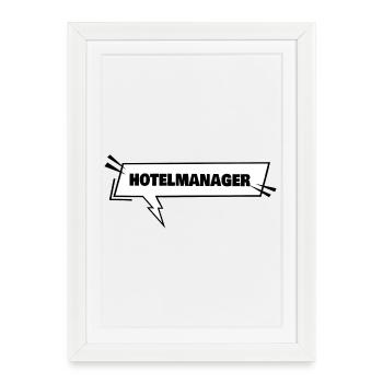 Education Hotel Manager - Framed poster (27 × 37 cm) - white - Front