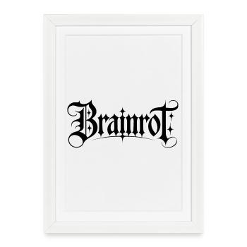 Brainrot - Funny Gen Alpha Memes - Framed poster (27 × 37 cm) - white - Front