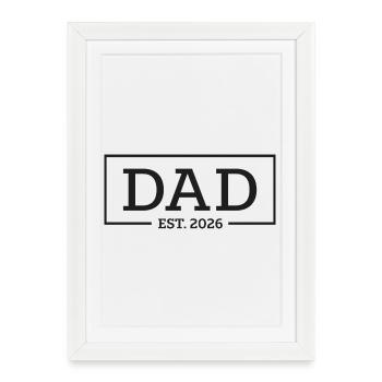 DAD Est. 2026 Logo - Affiche encadrée (27 × 37 cm) - blanc - Devant