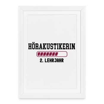 Apprenticeship as a hearing aid acoustician, 2nd year of training, hearing aid acoustician - Framed poster (27 × 37 cm) - white - Front