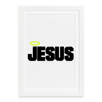 Mon Dieu - Affiche encadrée (27 × 37 cm) - blanc - Devant