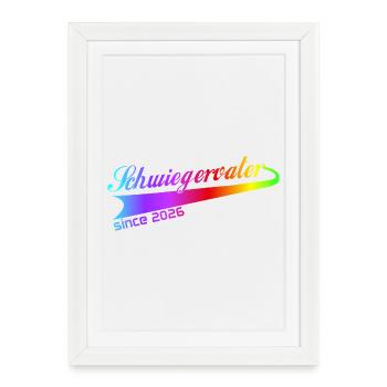 Beau-père 2026, meilleur beau-père de tous les temps - Affiche encadrée (27 × 37 cm) - blanc - Devant