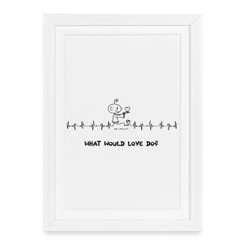 What would love do? - Framed poster (27 × 37 cm) - white - Front