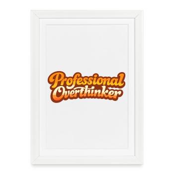 PROFESSIONAL OVERTHINKER VINTAGE - Framed poster (27 × 37 cm) - white - Front