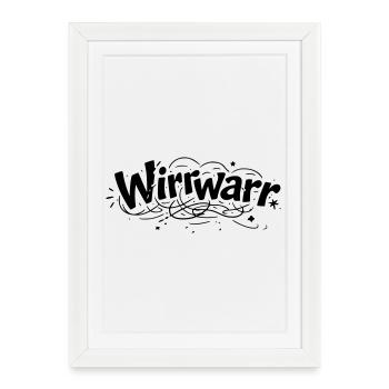 Wirrwarr - Gerahmtes Poster (27 × 37 cm) - Weiß - Vorne