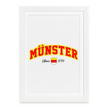 Münster City - Framed poster (27 × 37 cm) - white - Front