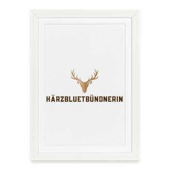 Härzbluetgraubünden - Framed poster (27 × 37 cm) - white - Front