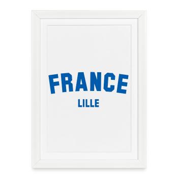 Lille, France, France - Framed poster (27 × 37 cm) - white - Front