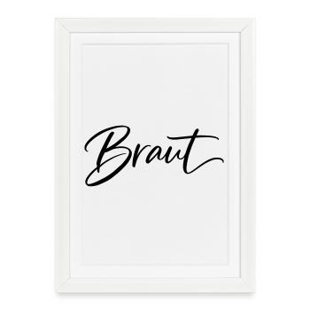 Team Bride - Framed poster (27 × 37 cm) - white - Front