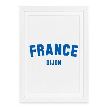 Dijon, France, France - Framed poster (27 × 37 cm) - white - Front