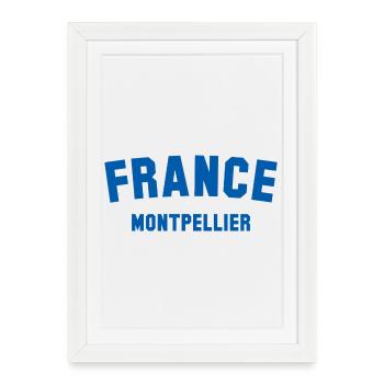 Montpellier, France, France - Framed poster (27 × 37 cm) - white - Front