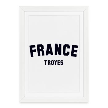 Troyes, France, France - Framed poster (27 × 37 cm) - white - Front