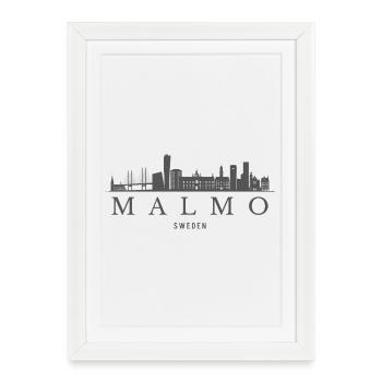 Malmö Sweden, Malmö skyline - Framed poster (27 × 37 cm) - white - Front