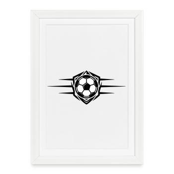 Icône du football - Affiche encadrée (27 × 37 cm) - blanc - Devant