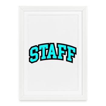 Staff Lettering - Framed poster (27 × 37 cm) - white - Front