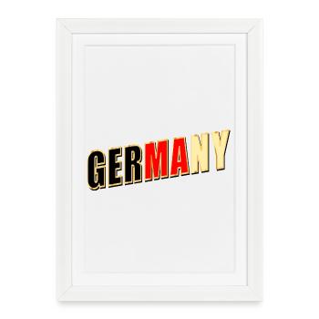 Germany - Framed poster (27 × 37 cm) - white - Front