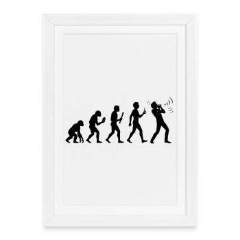 Instrument Harmonica Evolution Harmonica - Framed poster (27 × 37 cm) - white - Front