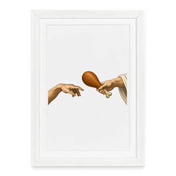 Turkey – The Creation – Funny Thanksgiving - Framed poster (27 × 37 cm) - white - Front