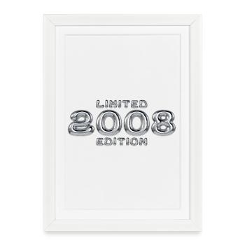 2008 Jahrgang Geburtstag Vintage Retro Geschenk - Gerahmtes Poster (27 × 37 cm) - Weiß - Vorne