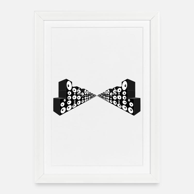 Tunnel de son Infini - Affiche encadrée (27 × 37 cm) - blanc