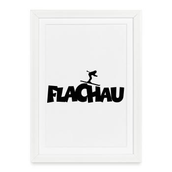Flachau Ski Skifahren Wintersport - Gerahmtes Poster (27 × 37 cm) - Weiß - Vorne